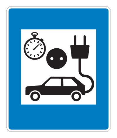 E03.17 - Fast Charging For Electric Cars road sign