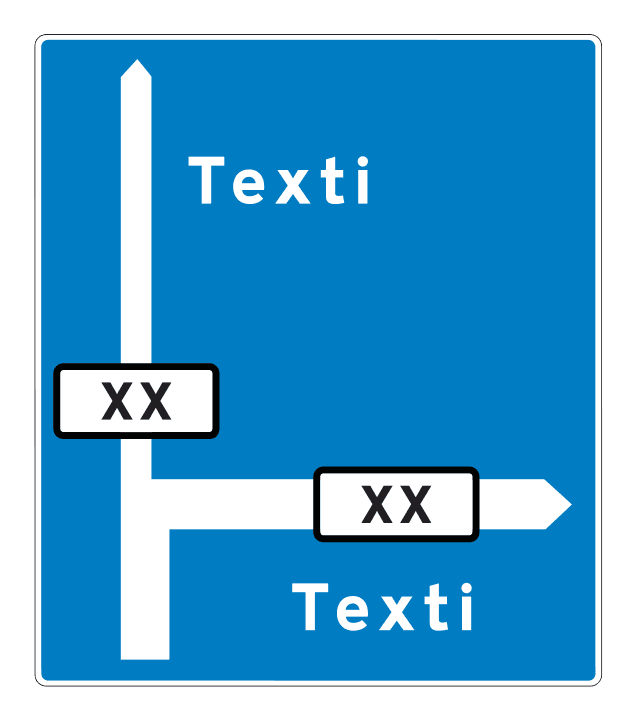 650.1 - Text Panel for Route Information Board road sign