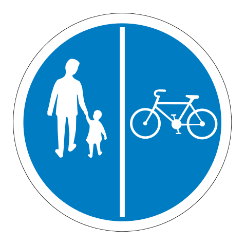418.1 - Separated Path for Pedestrians and Cyclists road sign