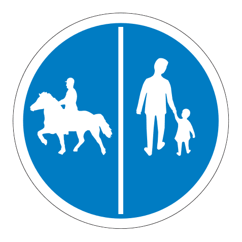 418.6 - Separated Path for Pedestrians and Cyclists road sign