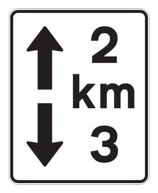 916 - Distance Marking In Tunnels road sign