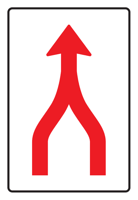 216 - Priority Pattern at Next Junction road sign