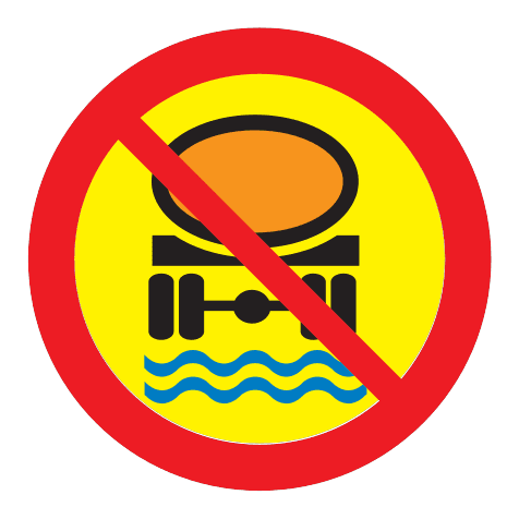 309 - Driving Vehicles With Water-polluting Cargo Is Prohibited road sign