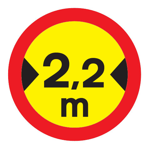 312 - Limited Vehicle Width road sign