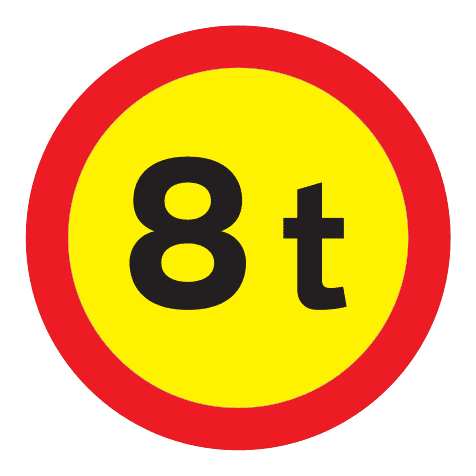 318.1 - Limited Gross Vehicle Weight road sign