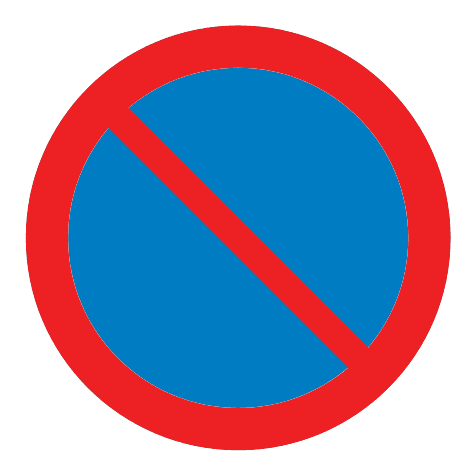 372 - Parking Is Prohibited road sign