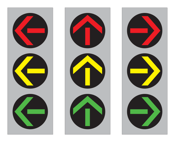 1182a - Arrow Traffic Signal (Three Aspect) road sign