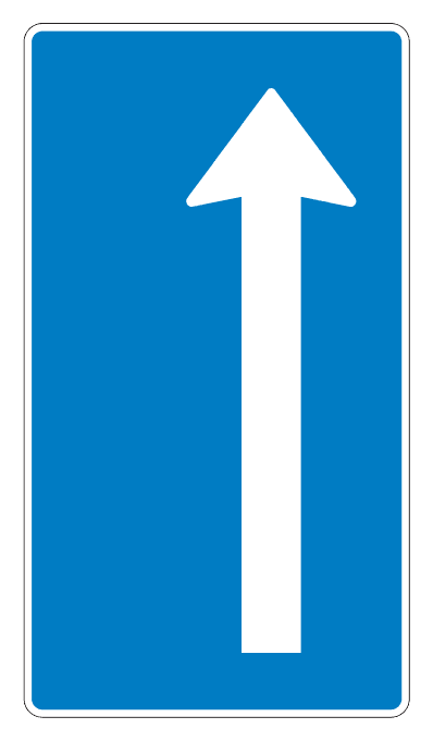 500.50.a - Lane-Use Sign - Straight Ahead road sign