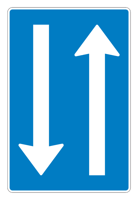 500.60.ba_-1 - Overhead Lane-Use Sign - Two-Way Lane Arrangement road sign