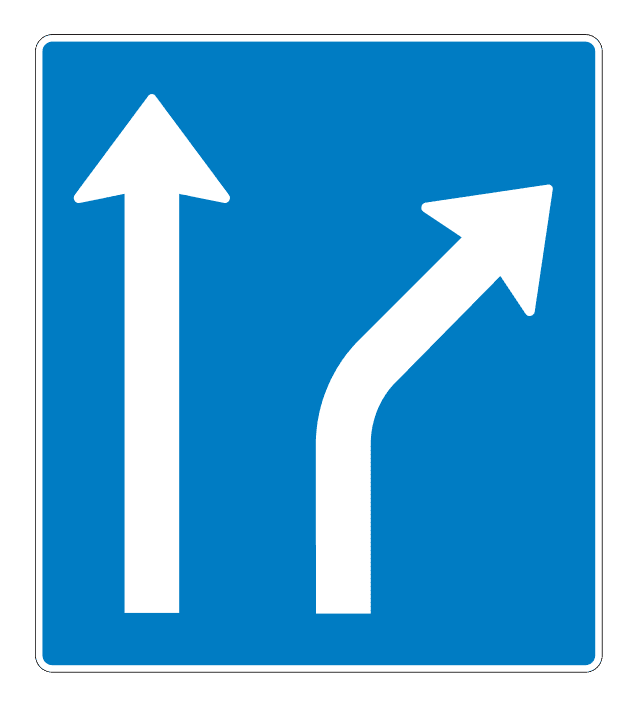 500g - Special Lane Marking 500g road sign