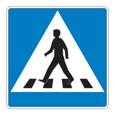 516.1 - Pedestrian Crossing Zone Sign road sign