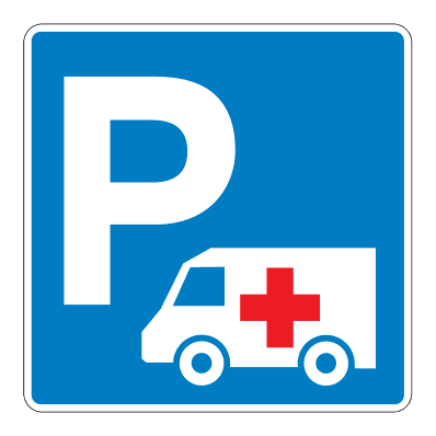553.6 - Parking For Police And Ambulances road sign