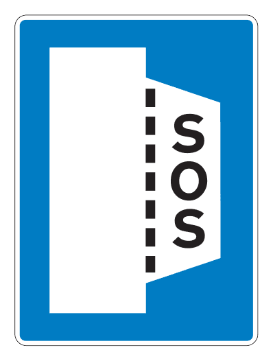 555.1 - Emergency Escape Area Sign road sign