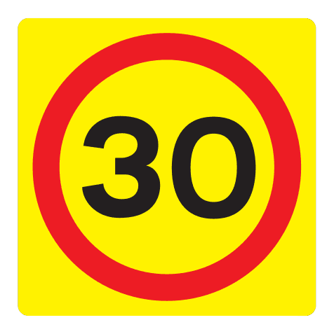 562 - The Boundary Of An Area With A Specific Speed Limit road sign