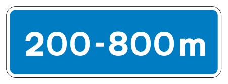 804.2 - Length of Effect Plate road sign