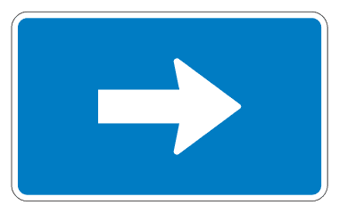 810.1 - Direction-of-Effect Plate road sign