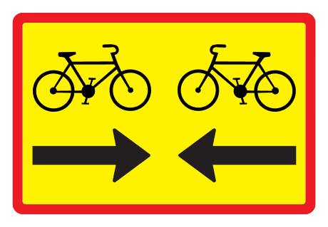 826.1 - Cyclist Traffic From Both Directions road sign