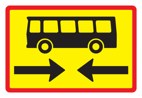 826.2 - Bus Traffic In Public Transport From Both Directions road sign