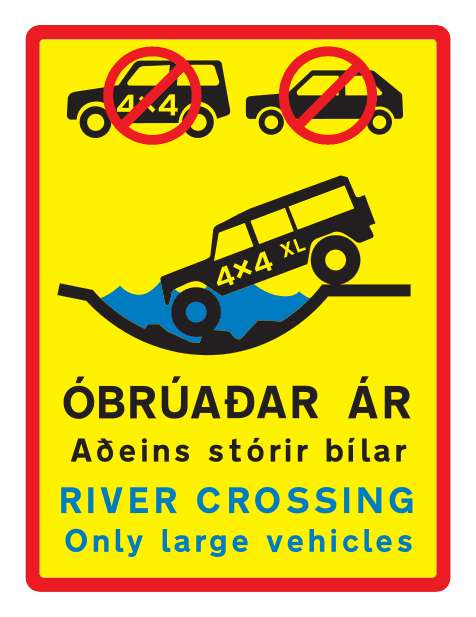 846.3 - Unbridged River Warning Plate - Large road sign
