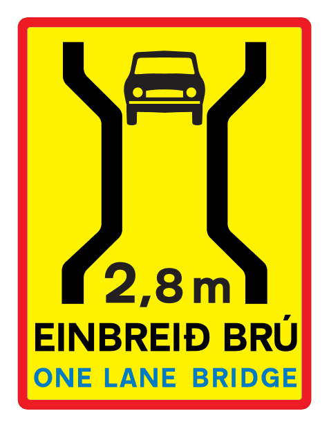 854.3 - A Single-lane Bridge With A Narrow Carriageway road sign