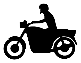 bifhjol-med-okumanni - Motorcycle With Rider Symbol road sign