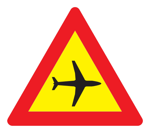 150.1 - Low Flight From The Left road sign