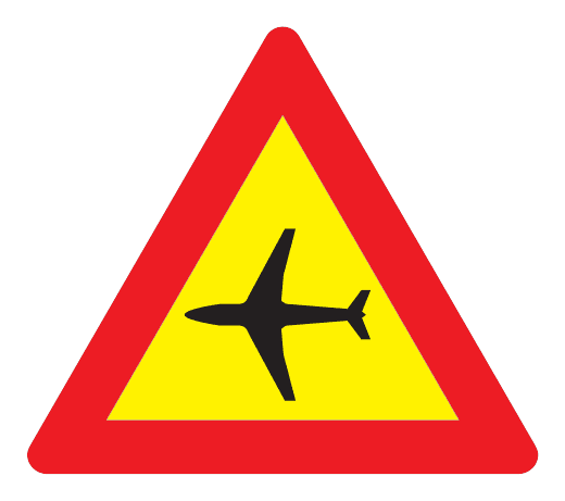 150.2 - Low Flight From The Right road sign