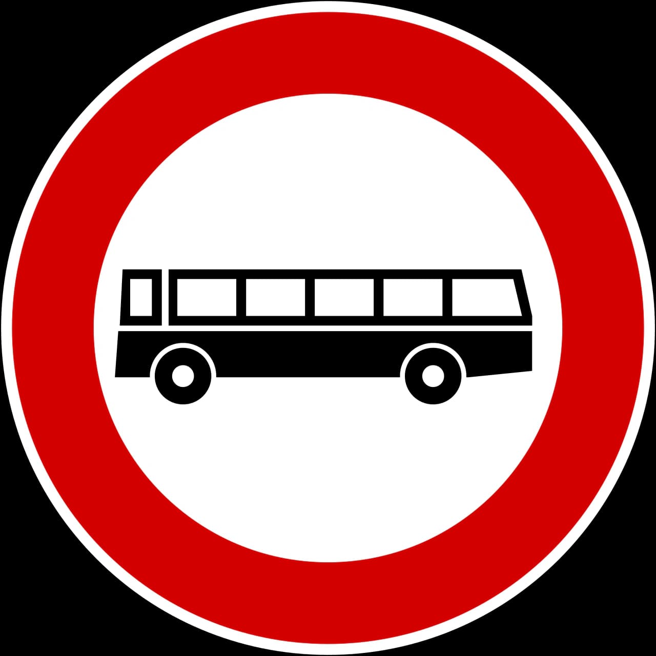 IT-PH-14 - Zakaz wjazdu autobusów znak drogowy