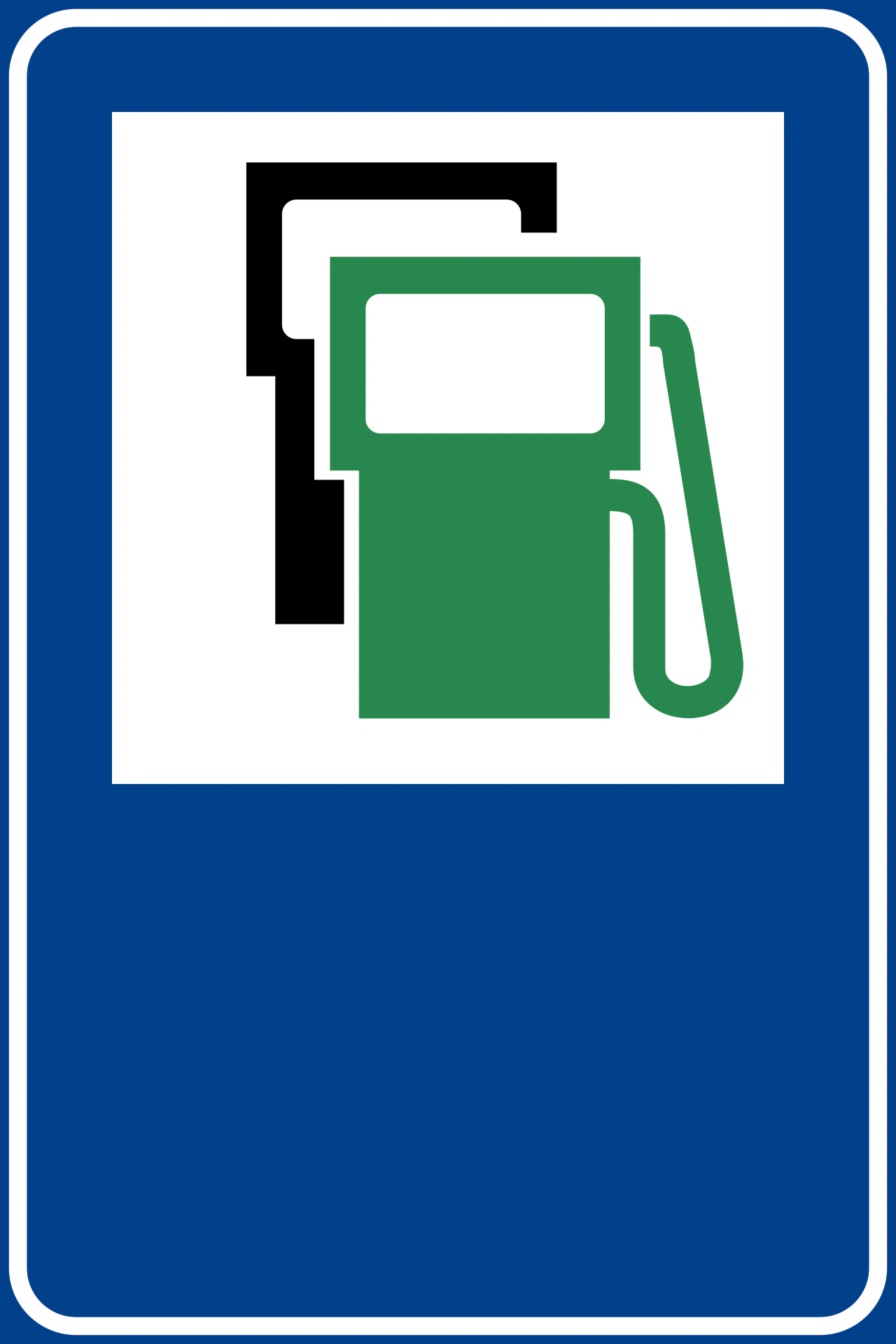IT-I-114 - Segnale stradale Distributore di benzina con GPL