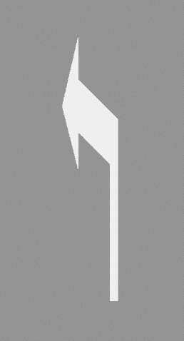 P-8b - Directional Arrow: Turn road sign