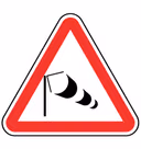 A12 - Vento lateral (Vento lateral) (A12) road sign