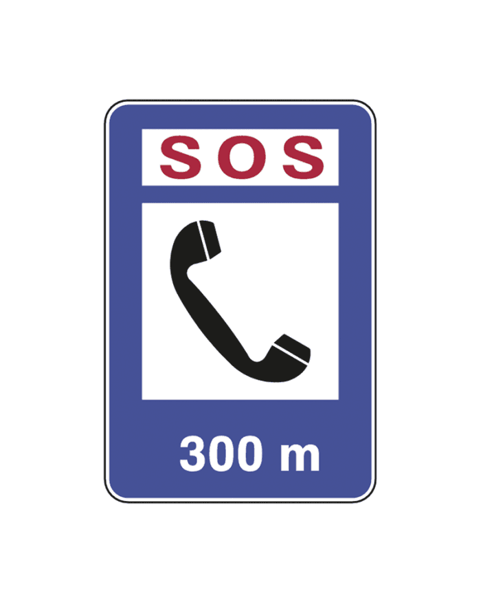 H15 - H15 - Acil Durum Telefonu (Acil Telefonu) trafik işareti