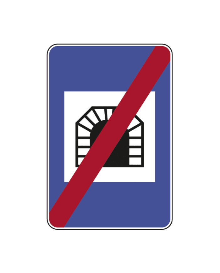 H41 - H41 - Tünel Sonu (Fim de túnel) trafik işareti