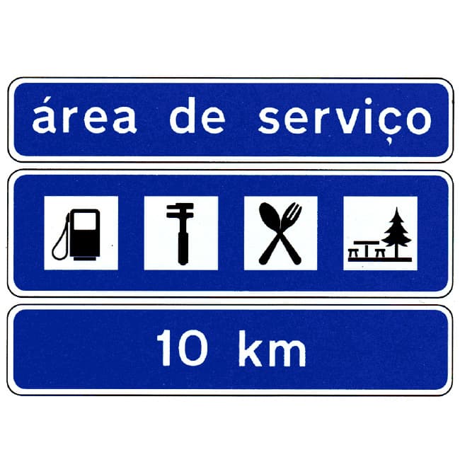 I4a - I4a - Servis Alanı Yaklaşımı trafik işareti