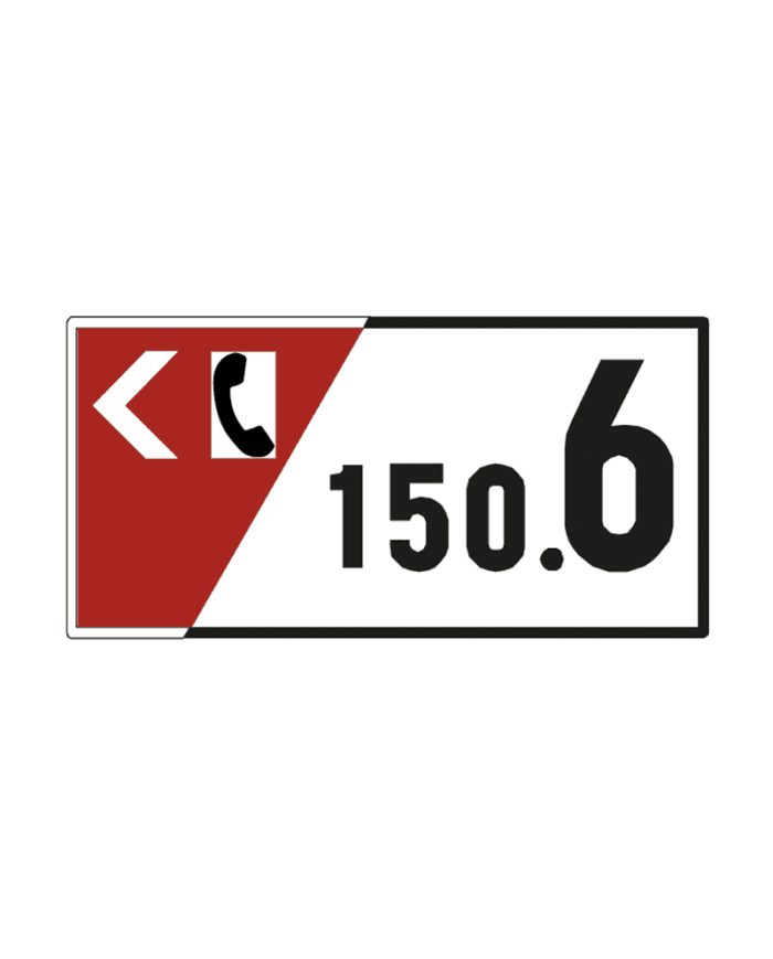 O1a - O1a - Hectometermarkering van de weg verkeersbord