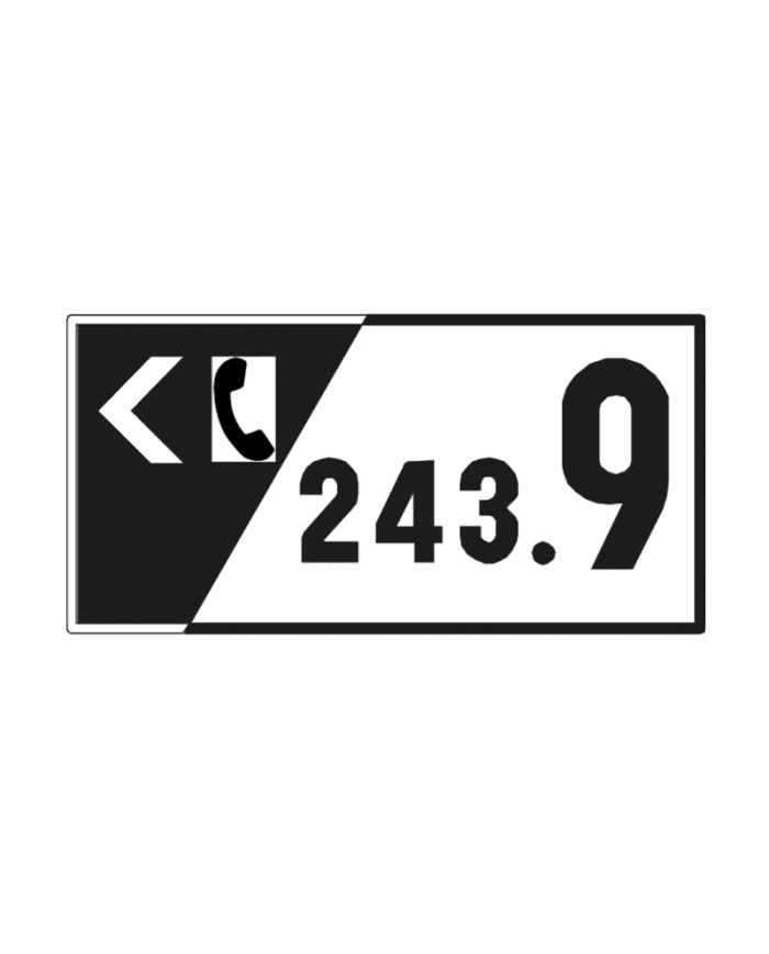 O1b - O1b - Hectometer markering van de weg verkeersbord