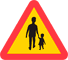 Warning for Pedestrians (A14) road sign