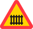A35 - Warning for Railway Crossing with Barriers road sign