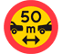 C19 - Minimum Following Distance road sign