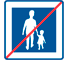 E8 - End of Pedestrian Street road sign
