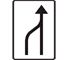 F17 - Reduction in Number of Lanes road sign