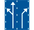 F21 - Lane Guidance Before Junction road sign