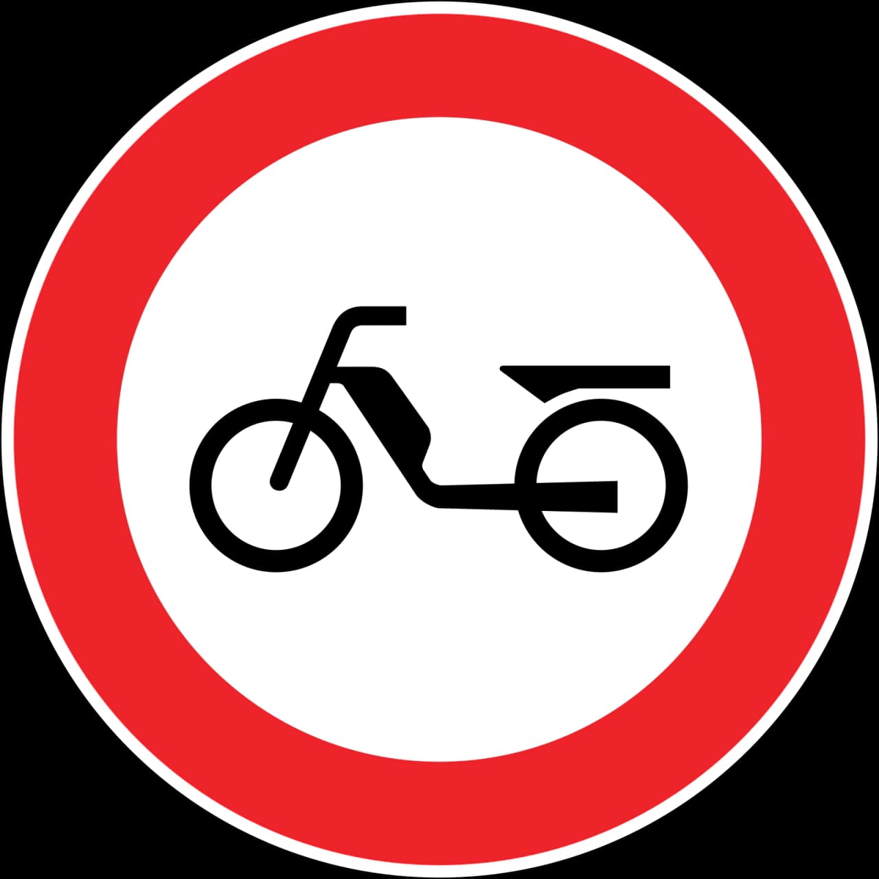 TT-9 - No mopeds road sign