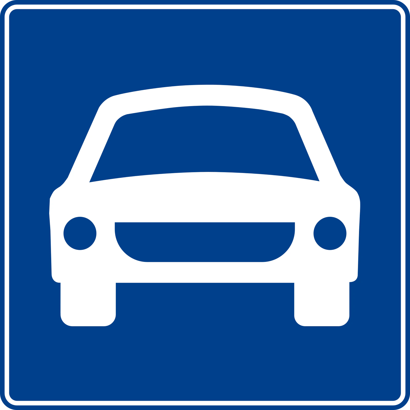 B-20 - Beginn einer Straße nur für Kraftfahrzeuge Verkehrsschild