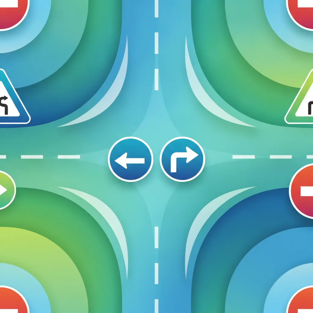 Illustration for the driving theory topic Mandatory Signs (AT) for learners in Austria