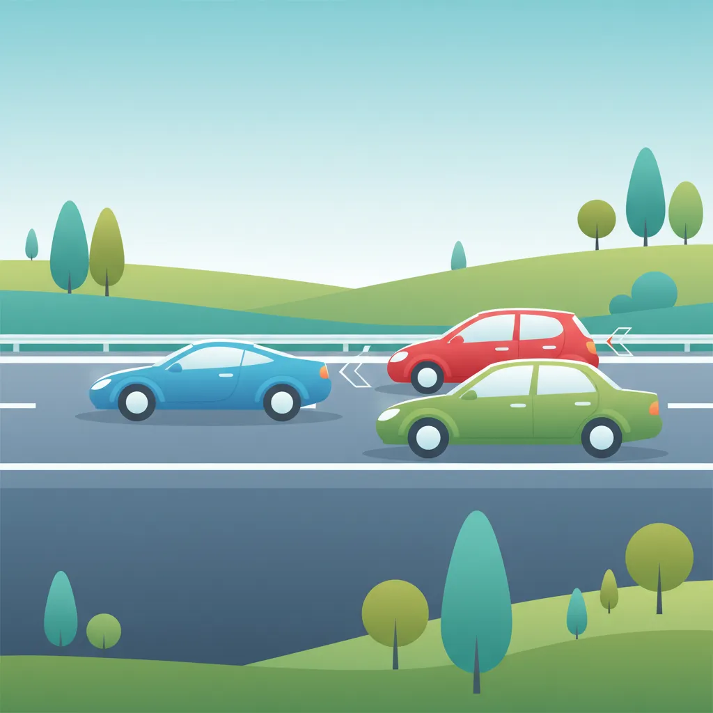 Illustration for the theory topic Motorway Lane Use