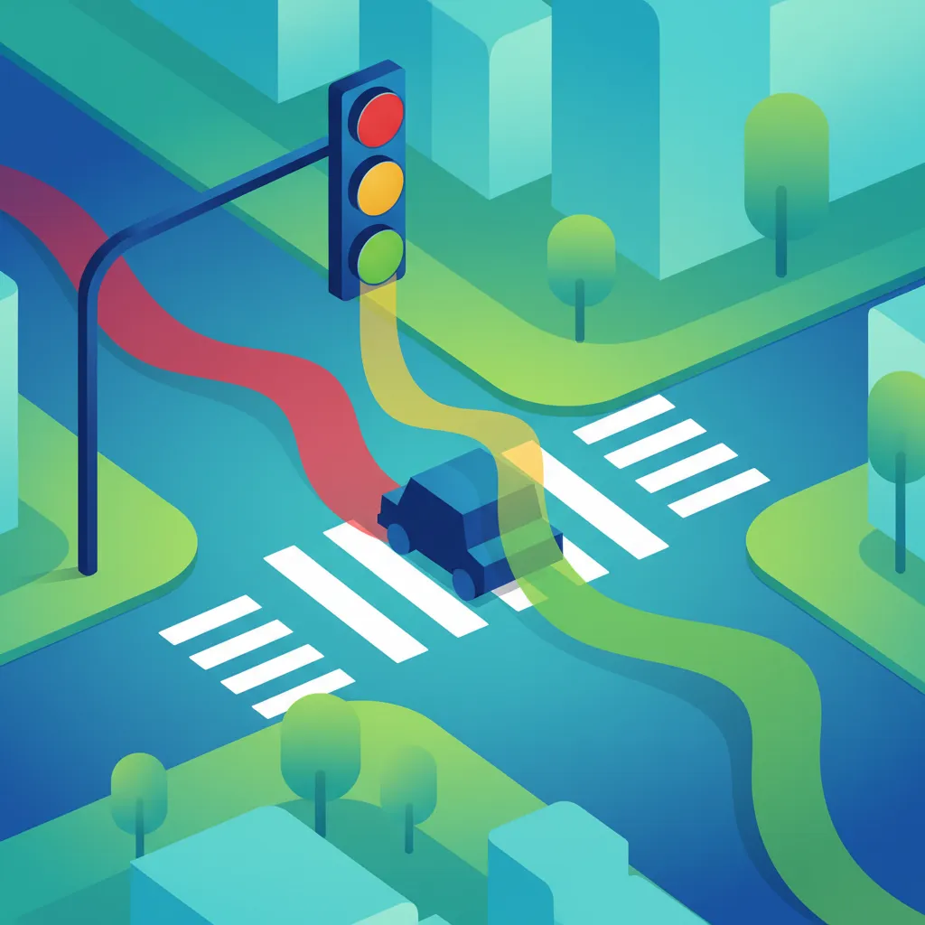 Illustration for the theory topic Traffic Light Rules Spain