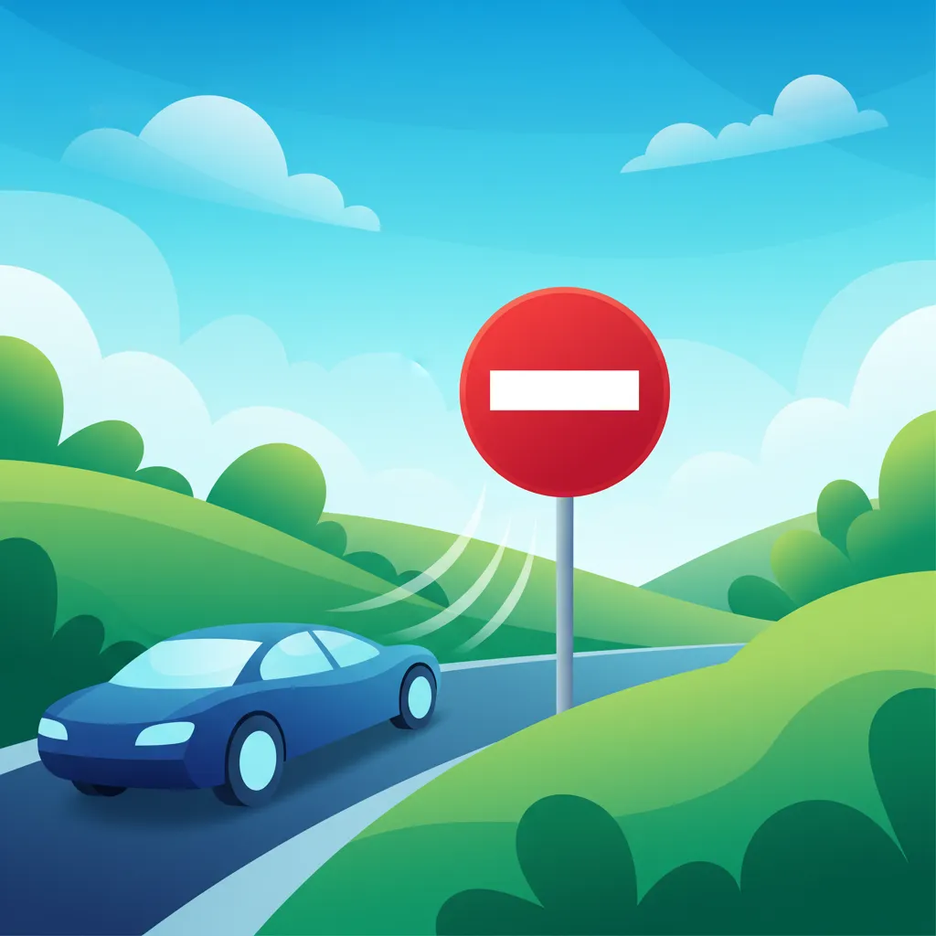 Illustration for the theory topic Prohibition Signs DGT