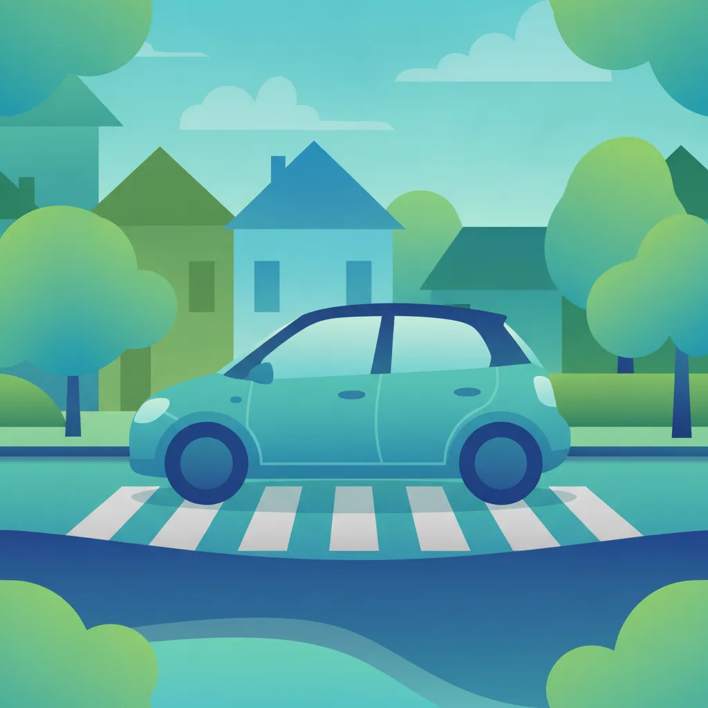 Illustration zum Thema Fahrtheorie Sicheres Parken für Lernende in Frankreich