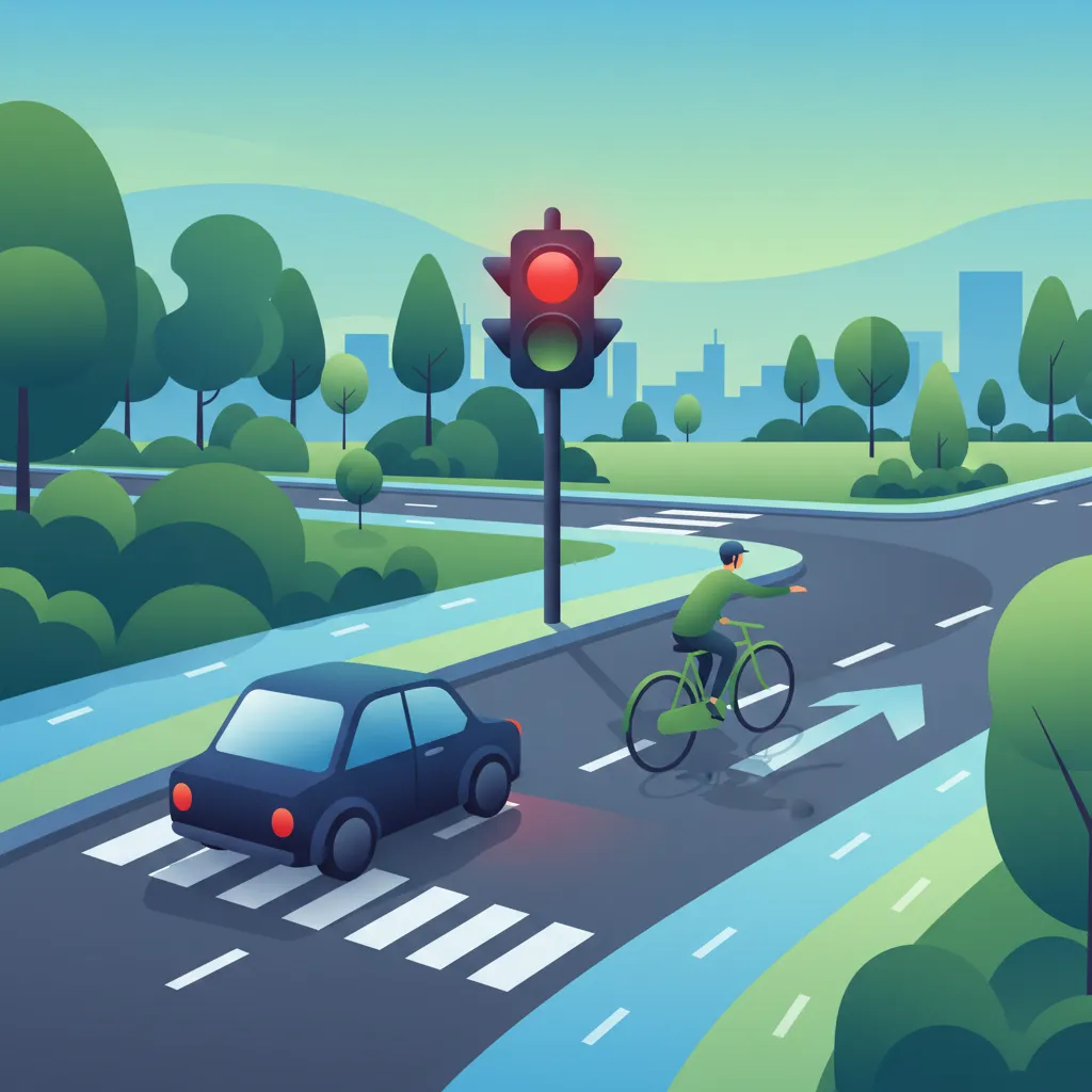 Illustration for the driving theory topic Traffic Light Signals for learners in the Netherlands